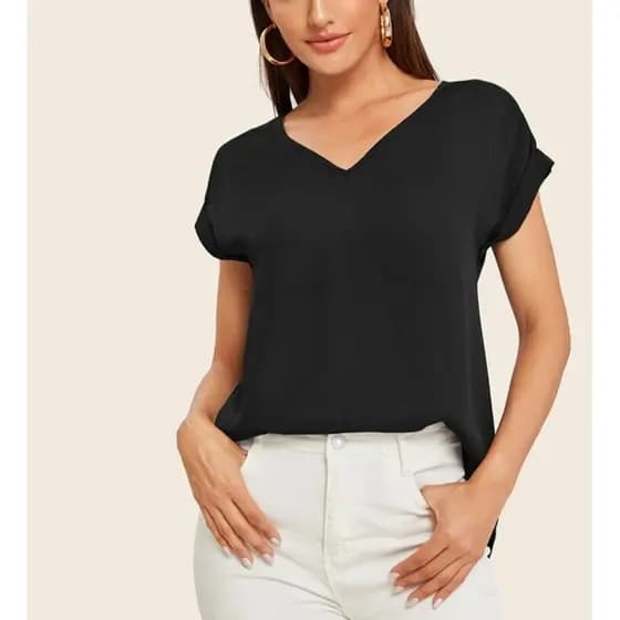 Blusa Feminina Social Preta