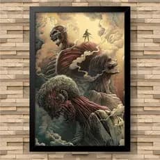 ATTACK ON TITAN - Quadros de séries, filmes, e animes - Quadro parede & decoração - Presente - #A016