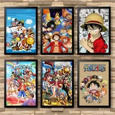 ONE PIECE - Quadros e Placa Decorativa de Parede para quarto e sala