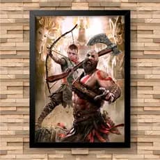 God of war - Quadros Decorativos com moldura - kratos, ragnarok, Colecionavel, Ghost of Sparta, poster
