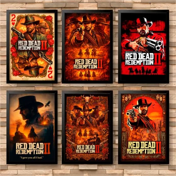 Quadro decorativo ultra HD - red dead redemption 2