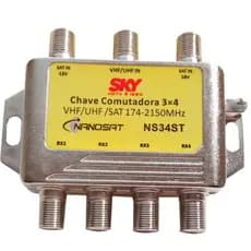 Chave Comutadora 3x4 Nanosat Ns34st - Realengo