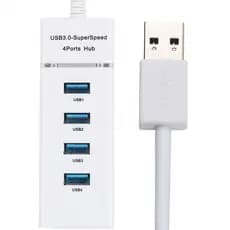 HUB USB 3.0 4 Portas Branco 303 - Realengo