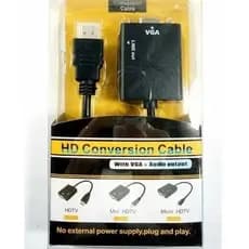 Cabo Adaptador Conversor Hdmi Para Vga Com Áudio - Realengo