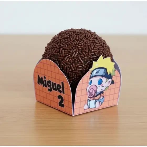 FORMINHA DE DOCE 4 PÉTALAS NARUTO | PERSONALIZADA| Aniversário| Batizado| Chá Revelação | ENVIO RÁPIDO