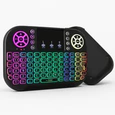 Mini Teclado Wireless Bluetooth Rgb Touchpad Sem Fio 7 Cores