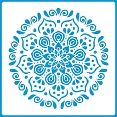 Stencil 20 X 20 Mandala Molde Vazado Para Pintura Em Tecido Mdf Madeira Parede Camiseta Pano Prato