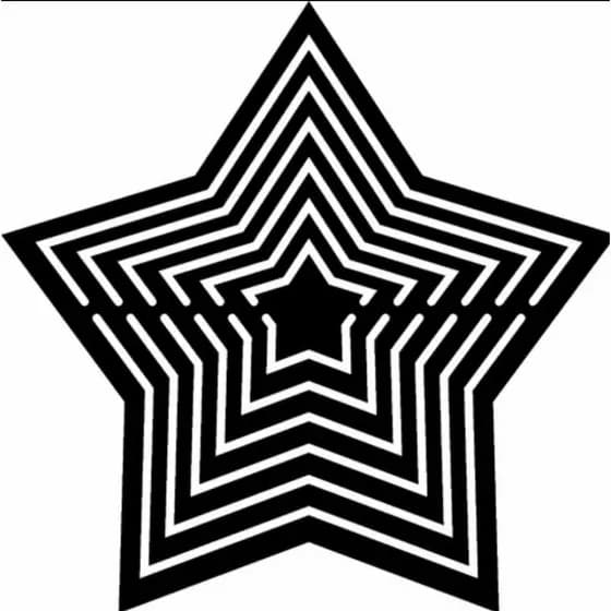 GABARITO PARA RISCAR ESTRELAS UTILIZADO EM FELTRO TECIDO EVA MADEIRA PAPEL PLÁSTICO COURO