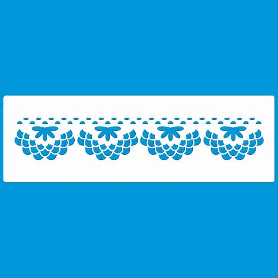 STENCIL 8 x 25 CROCHE MOLDE VAZADO PARA PINTURA EM TECIDO MDF MADEIRA PAREDE CAMISETA PANO PRATO