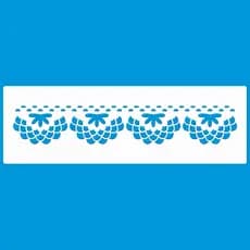 STENCIL 8 x 25 CROCHE MOLDE VAZADO PARA PINTURA EM TECIDO MDF MADEIRA PAREDE CAMISETA PANO PRATO