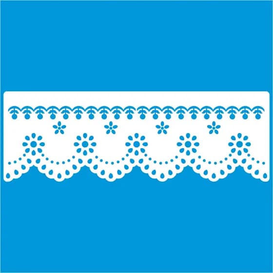 STENCIL 8 x 25 BORDADO INGLÊS MOLDE VAZADO PINTURA TECIDO MDF MADEIRA PAREDE CAMISETA PANO PRATO