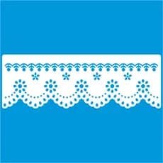 STENCIL 8 x 25 BORDADO INGLÊS MOLDE VAZADO PINTURA TECIDO MDF MADEIRA PAREDE CAMISETA PANO PRATO