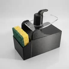 Dispenser Porta Detergente e Bucha Luxo Cozinha Pintura não Descasca Acionamento 1 mão SPOOMJET