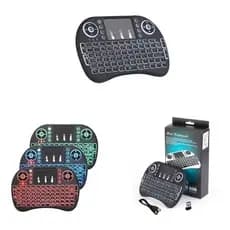Teclado Portátil Iluminado Sem Fio Usb Pc Com Led 3 Cores