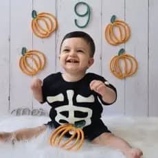 kit 5 abóboras halloween tricotin mesversário