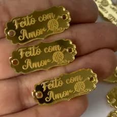 Kit 100/50/150/200 Unidades MOLDURINHA Escrita Feito com Amor