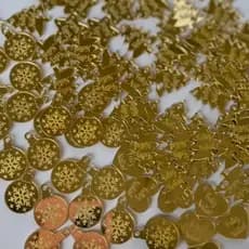 Kit Tag Arvore de natal feliz natal bola de natal papai noel Acrílico Dourado espelhado 2cm