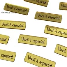 Kit tag 70 unidades 3x1 Personalize ou Você é especial Acrílico espelhado