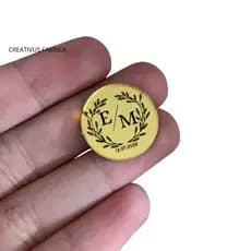 Kit Tags Redondas 2cm – Brasão ou Personalizável (50 a 200 un.)