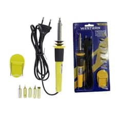 Pirógrafo E Solda Com Cabo Plástico Anatômico 30w Com 5 Pontas