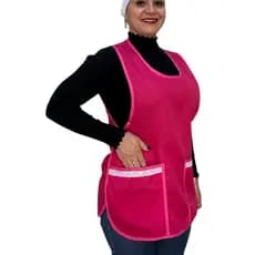 Batas avental Jaleco Uniformes Limpeza Profissional Professora frente e costas veste do 36 ao 50