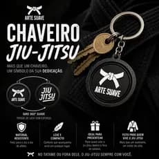 Chaveiro Jiu Jitsu Arte Suave Gadget Giratório