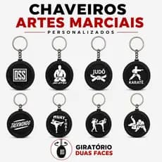 Chaveiro Giratorio Artes Marciais Jiujitsu Judo Muay Thai Karate Taekwondo