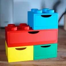 Organizador de Mesa Empilhável Formato de Blocos - Organizador Casa Mesa Escritório Home Office