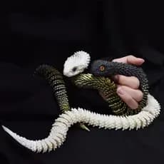 Cobra Articulada Realista 3D Brinquedo Presente Decoração Flexível
