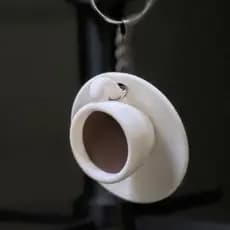 Conjunto de 4 Chaveiros de Xícara de Café - Decoração Casa Chvaes Chaveiros Presente