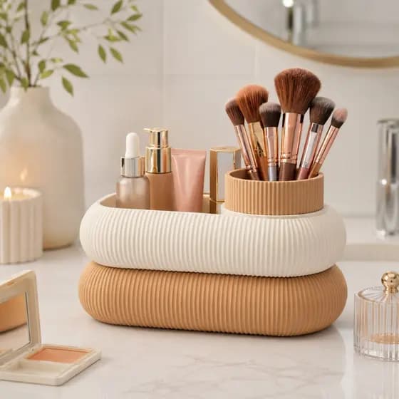Organizador Multiuso Cozinha Banheiro Porta Utensílios Maquiagem Mesa Decoração
