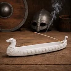Incensário Barco Viking Decorativo Porta Incenso Medieval Zen Nórdico Exclusivo
