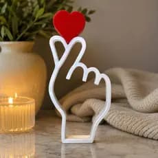 Mãozinha Coreana com Coração Decorativa KPOP Dorama Finger Heart Enfeite