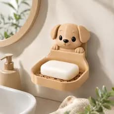 Saboneteira cachorro pet lovers fofo banheiro pia lavabo antiderrapante drenagem rapida.