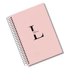 Caderno Personalizado com Inicial e Nome 50 Fls 14x20 Cm