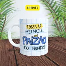 Caneca de Porcelana com Foto - Dia dos Pais | Personalize com sua Imagem!