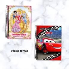 Agenda Maternal Escolar para Creche Bebês com Nome - Escolha seu Tema