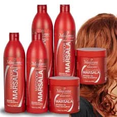 Kit Para Cabelos Vermelhos Matizador Marsala Maycrene - Shampoo - Condicionador - Máscara- Vermelhos
