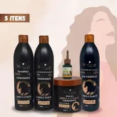 Kit Maycrene Crina e Cauda Shampoo + Condicionador + Máscara + Ativador de Cachos + Reparador de Pontas