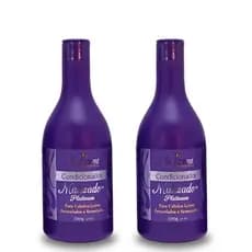 Kit 2 Condicionadores Matizador 500g Platinum Maycrene Para Cabelos Loiros e Platinados