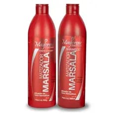 Kit Shampoo + Condicionador Marsala Matizador Para Cabelos Vermelhos Hidrante e Ativador de Cores
