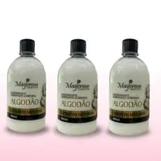 Kit 03 Desodorante Algodão Maycrene 500ml Pele Macia Cheiroso