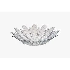 CENTRO DE MESA FRUTEIRA FOLHAS NATURAL VITAZZA VIDRO TRANSLUCIDO