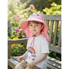 Chapéu Bucket Infantil Viseira De Praia Com Abas Grandes 3 A 8 Anos Proteção Solar UV50+