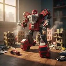 Unibots Bombeiros Transforme, Robô, Carrinhos - Polibrinq