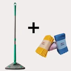 Mop Esfregão Triangular auto limpante Panos Multiuso Microfibra 3 Un kit pratico moderno casa carro vidros