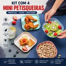 Petisqueira mini pratinhos prato palha de trigo ecologico pratico moderno funcional