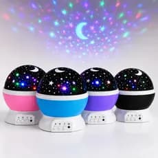 Luminária Projetor Estrela Galaxia Giratória Abajur Infantil Decorativo Quarto Criança