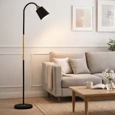 Luminária Chão Piso1,6M Articulada Coluna Pedestal Abajur Clássica Decoração Detalhes Madeira