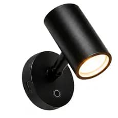 Luminária Arandela Spot LED 3 Tons de Luz Sem Fio Recarregável Cabeceira Quarto Decoração